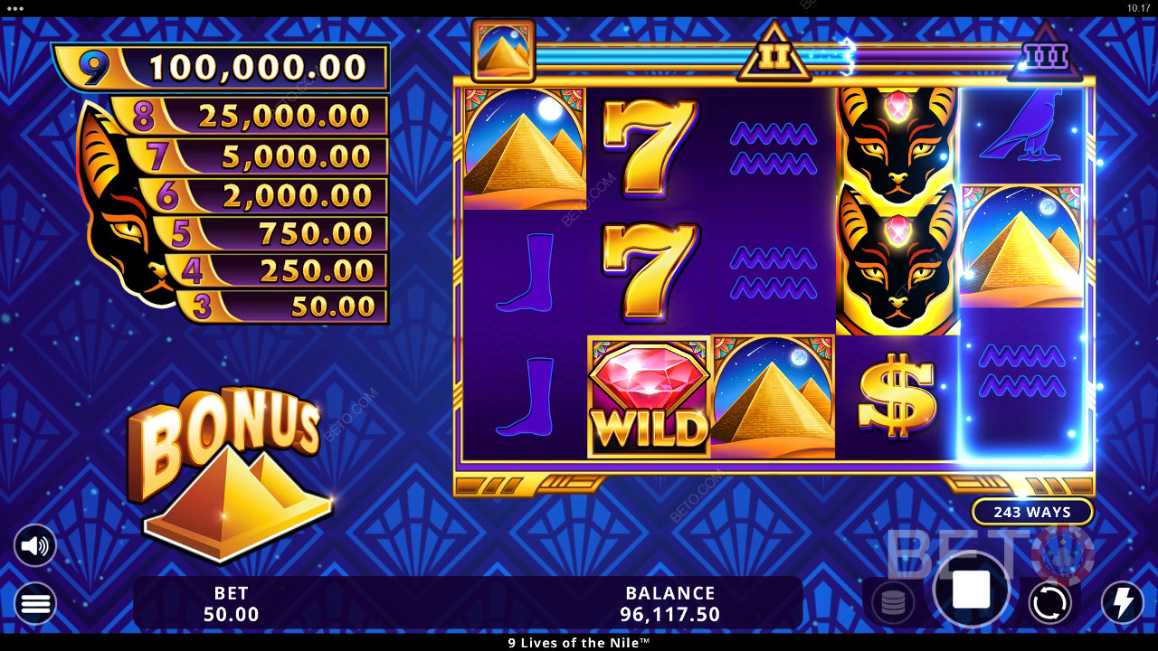 9 Lives of the Nile Überprüfung durch BETO Slots