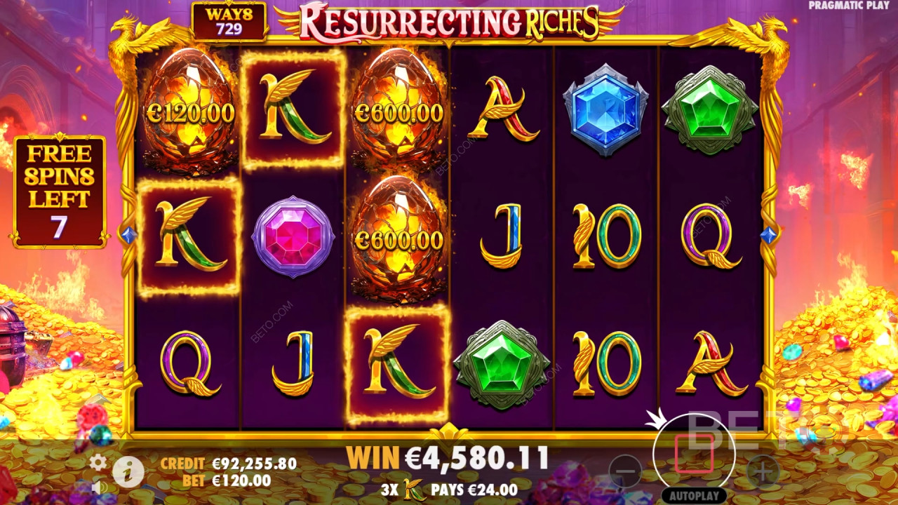 Bonusfunktionen erklärt in Resurrecting Riches von Pragmatic Play