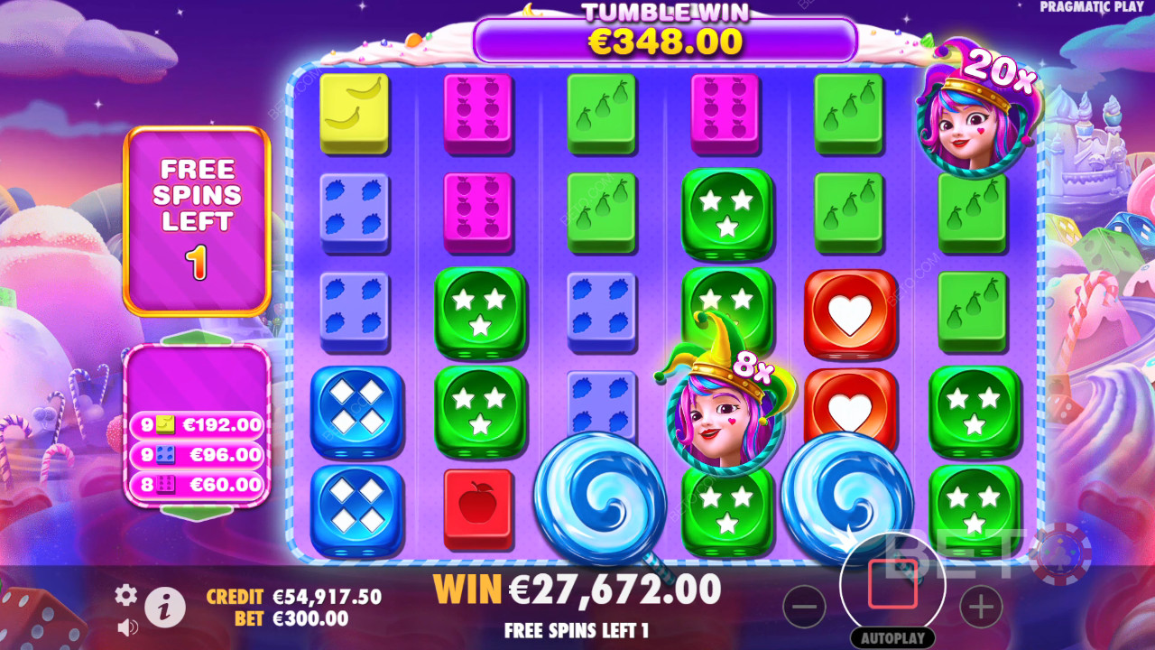 Bonus-Features erklärt in Sweet Bonanza 1000 Würfel von Pragmatic Play