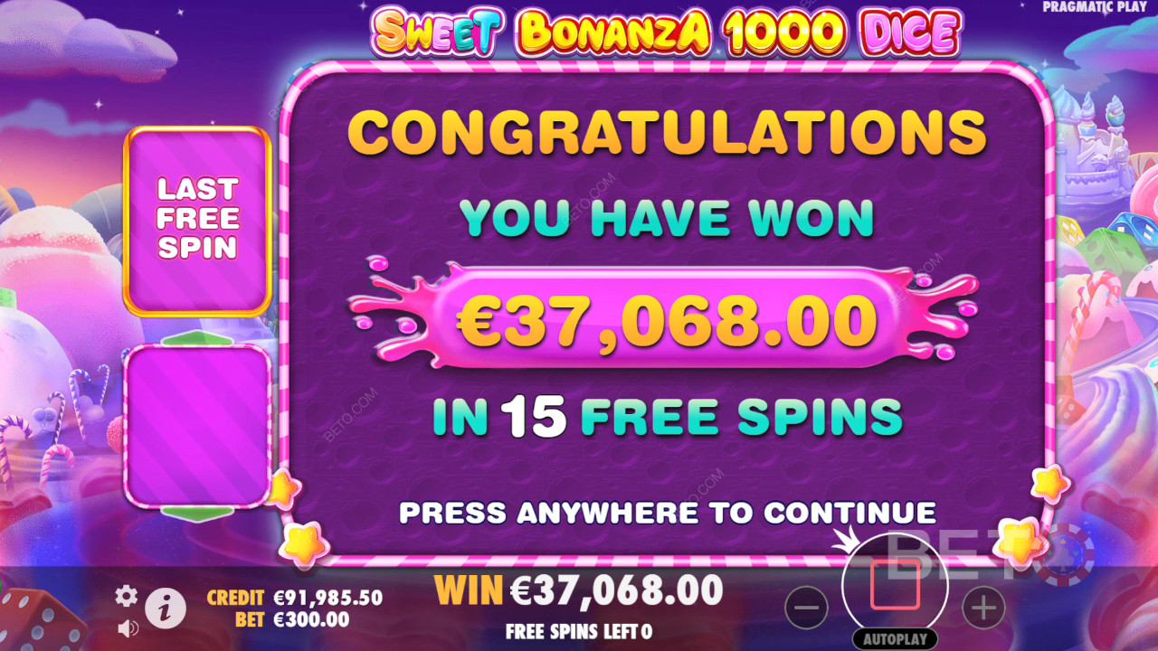Gewinnen Sie das 25.000-fache Ihres Einsatzes im Sweet Bonanza 1000 Dice Online Slot!