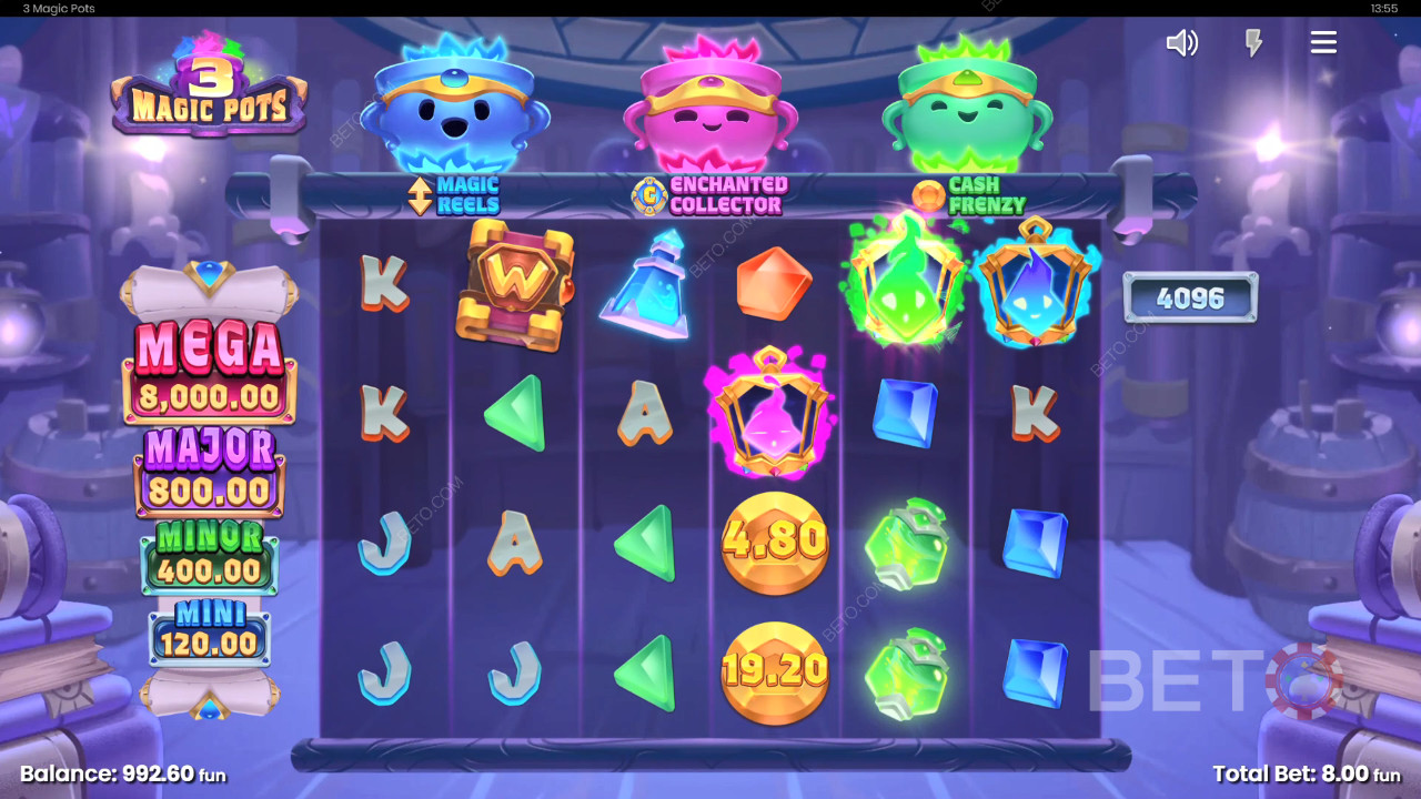 3 Magic Pots Überprüfung durch BETO Slots