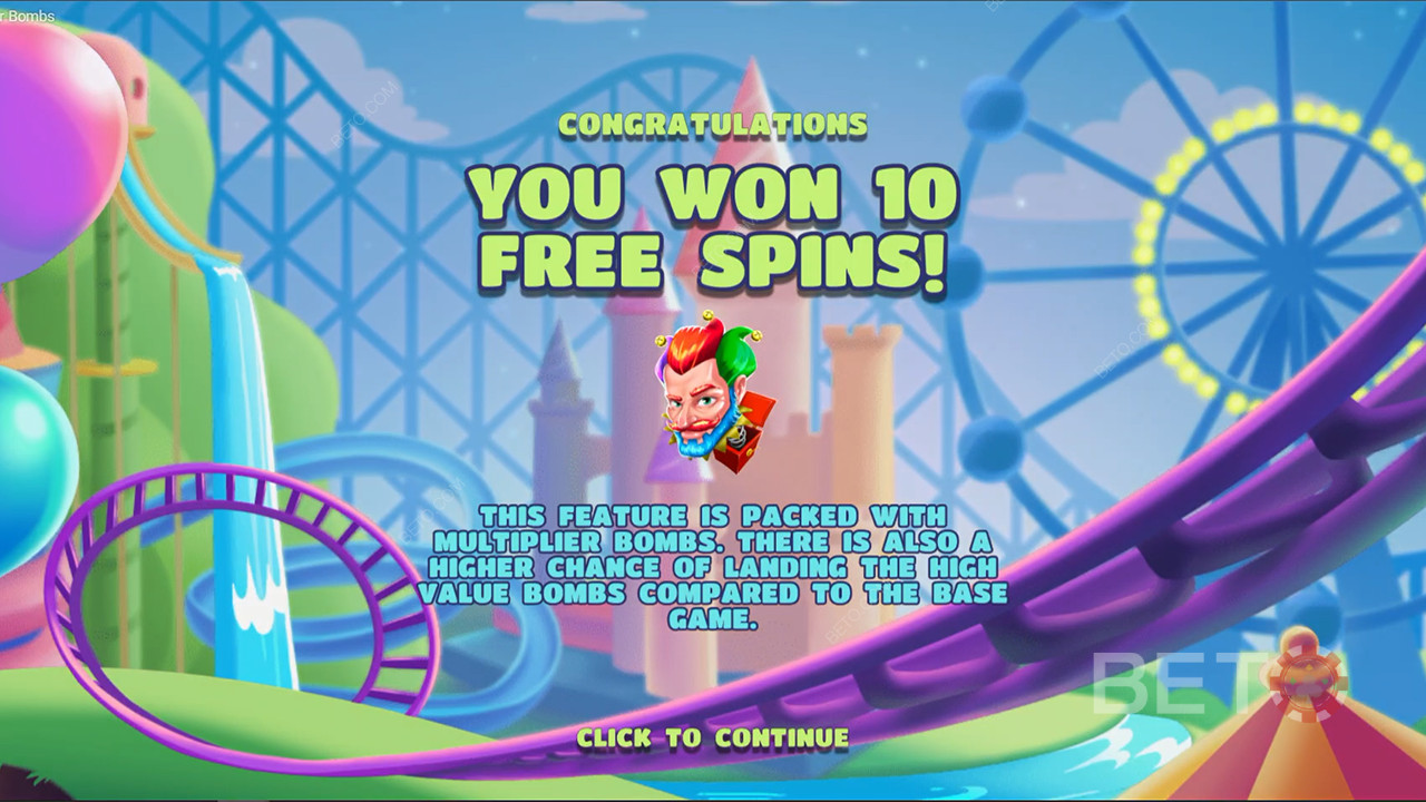 Multiplikatorbomben mit höheren Werten erscheinen oft während der Free Spins