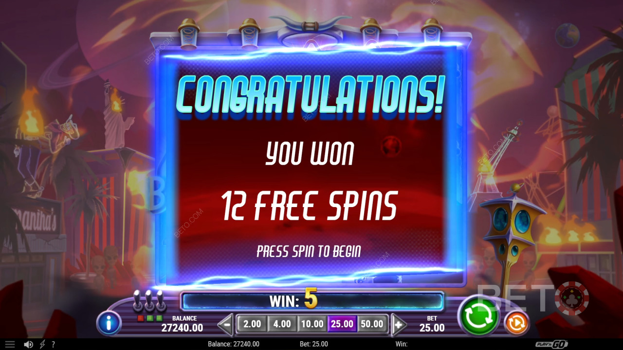 Gewinnen Sie das 2.500-fache Ihres Einsatzes im Invading Vegas Revenge on Mars Video Slot!