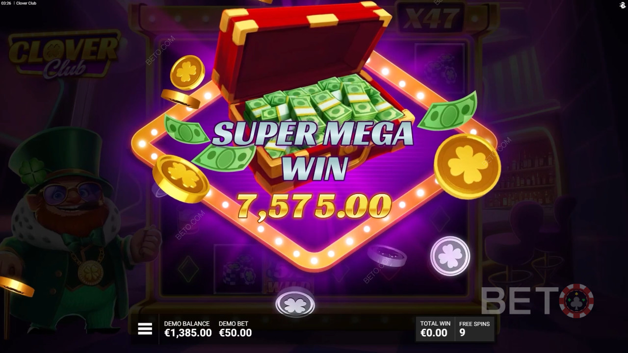 Gewinnen Sie das 12.000-fache Ihres Einsatzes im Clover Club Slot!