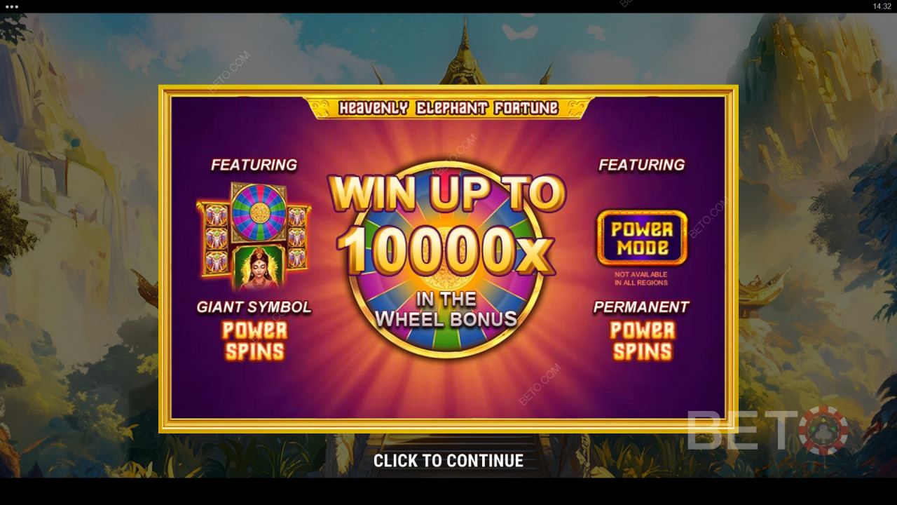 Gewinnen Sie das 10.000-fache Ihres Einsatzes im Heavenly Elephant Fortune Online Slot!