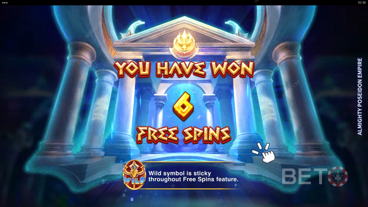 Erklärte Bonusfunktionen in Almighty Poseidon Empire von Microgaming