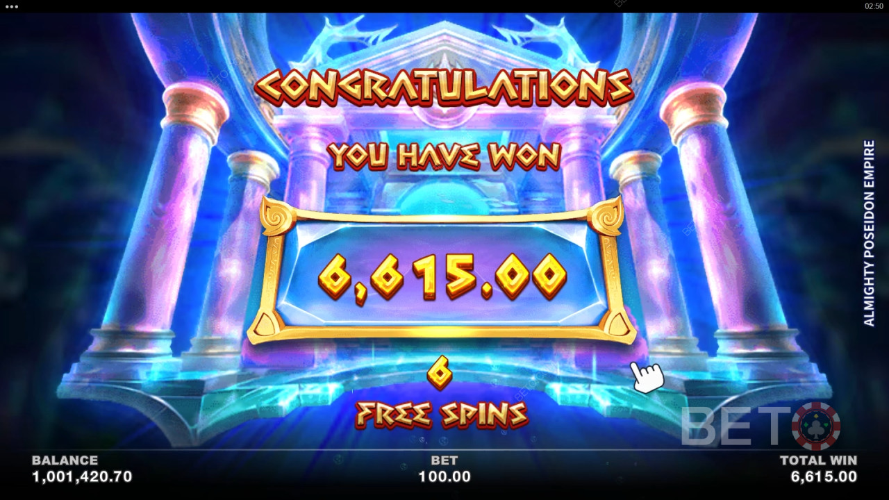 Gewinnen Sie das 2.500-fache Ihres Einsatzes im allmächtigen Poseidon Empire Online Slot!