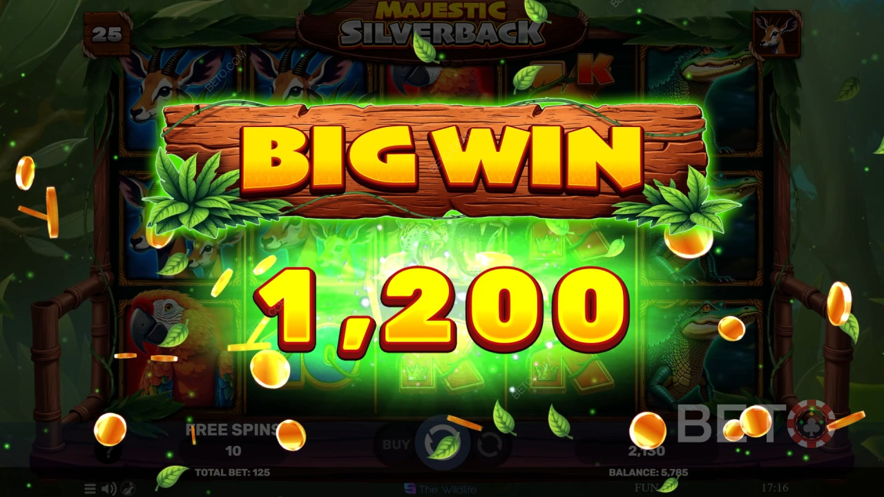 Gewinnen Sie das 500-fache Ihres Einsatzes im Majestic Silverback Slot Online!