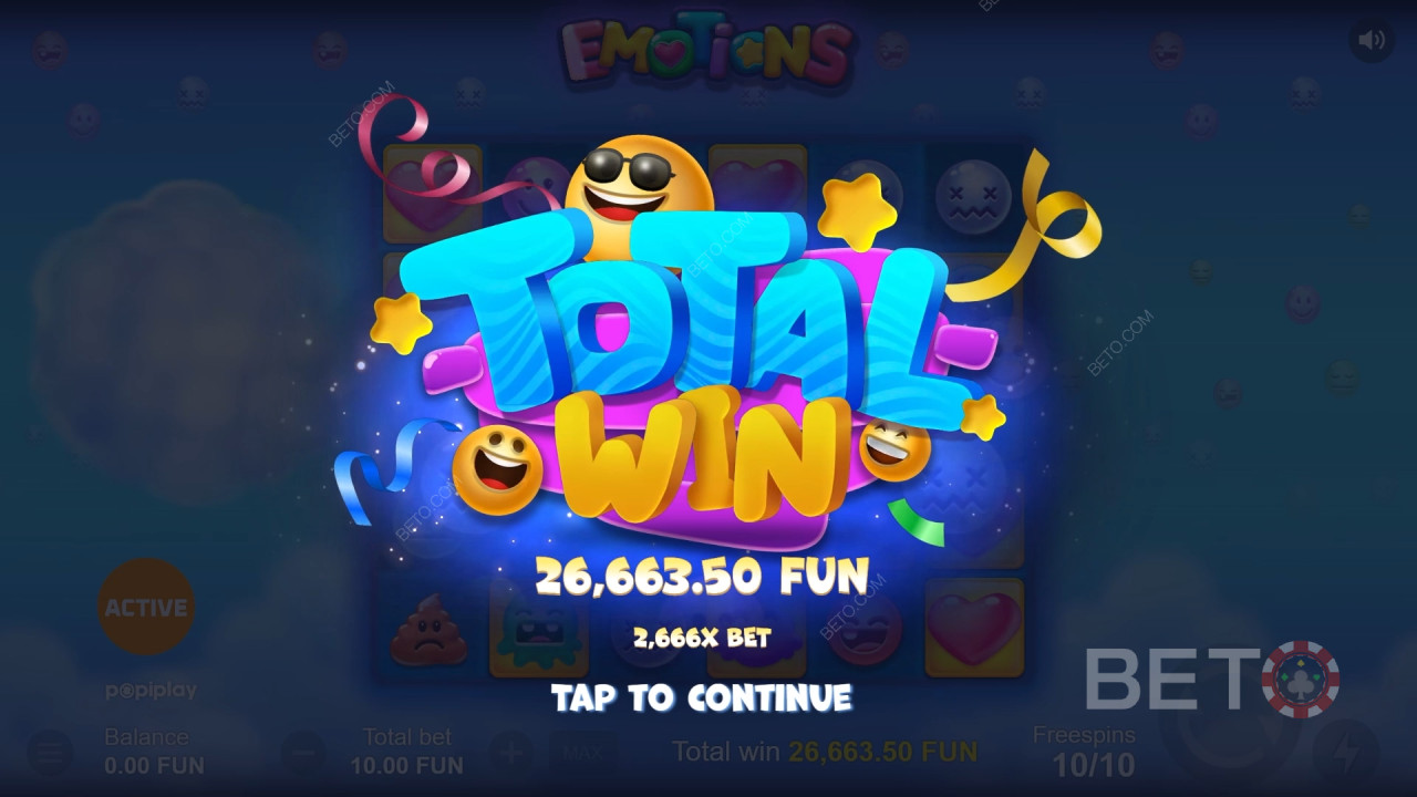 Gewinnen Sie das 15.000-fache Ihres Einsatzes beim Emotions Slot Online!