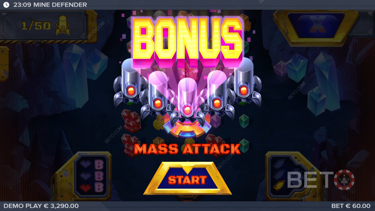 Gewinnen Sie das 10.000-fache Ihres Einsatzes im Mine Defender Slot!