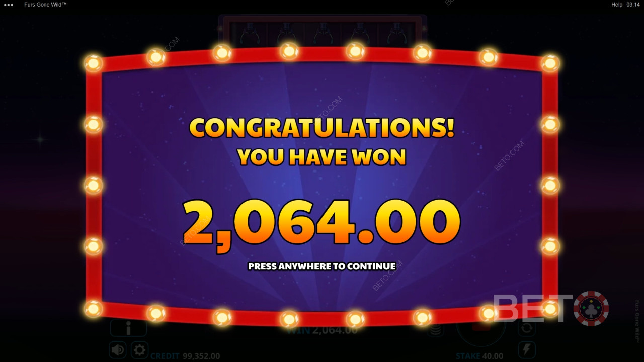 Gewinnen Sie das 6.000-fache Ihres Einsatzes im Furs Gone Wild Online Slot!