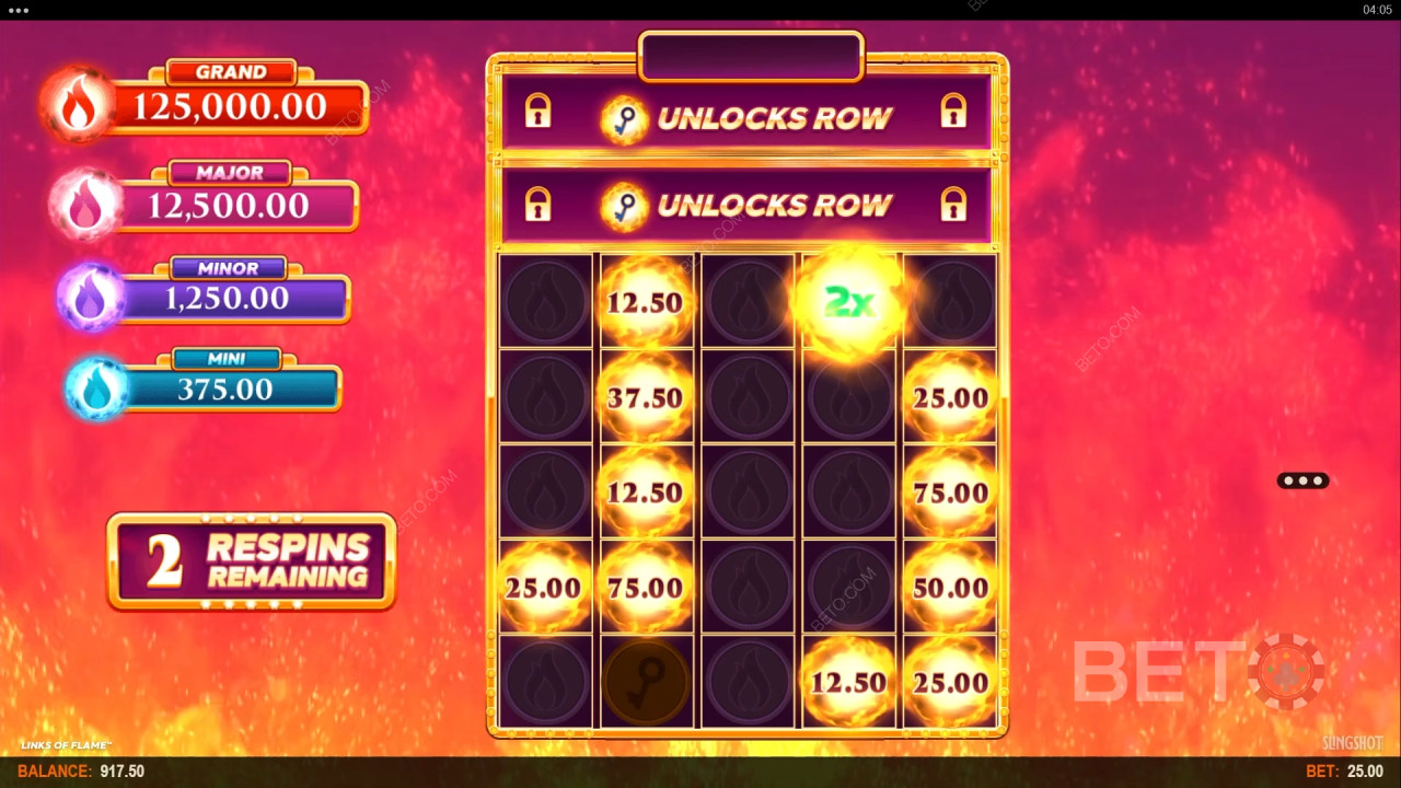 Gewinnen Sie das 10.000-fache Ihres Einsatzes im Links of Flame Slot!