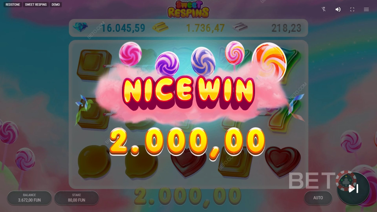 Gewinnen Sie das 10.000-fache Ihres Einsatzes beim Sweet Respins Slot Online!