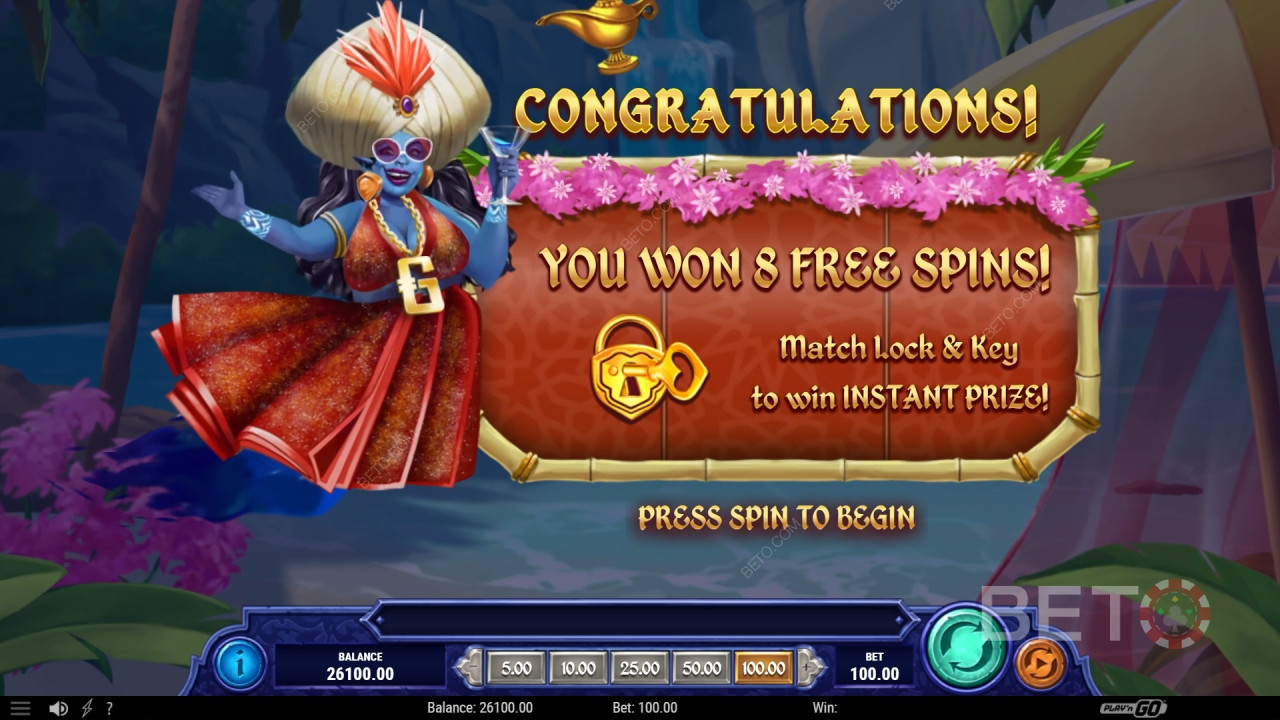 Gewinnen Sie das 1.234-fache Ihres Einsatzes im 1001 Mystery Genie Fortunes Slot!