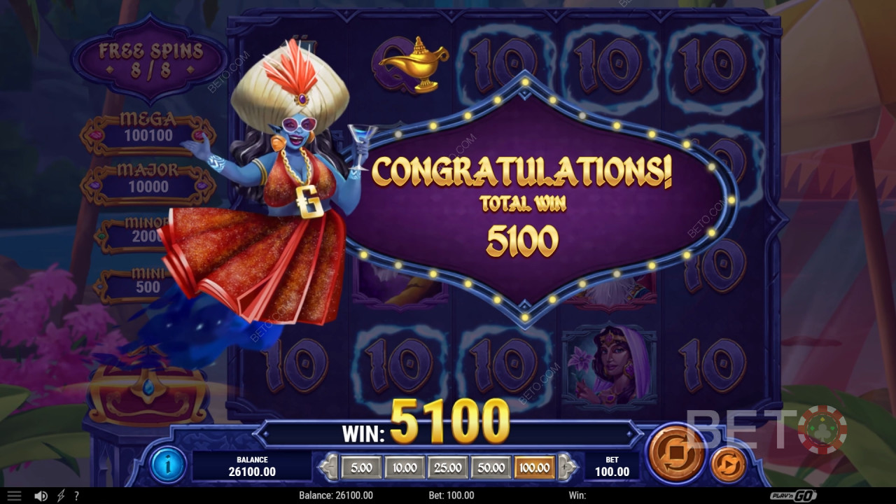 Bonus-Features erklärt in 1001 Mystery Genie Fortunes von Play