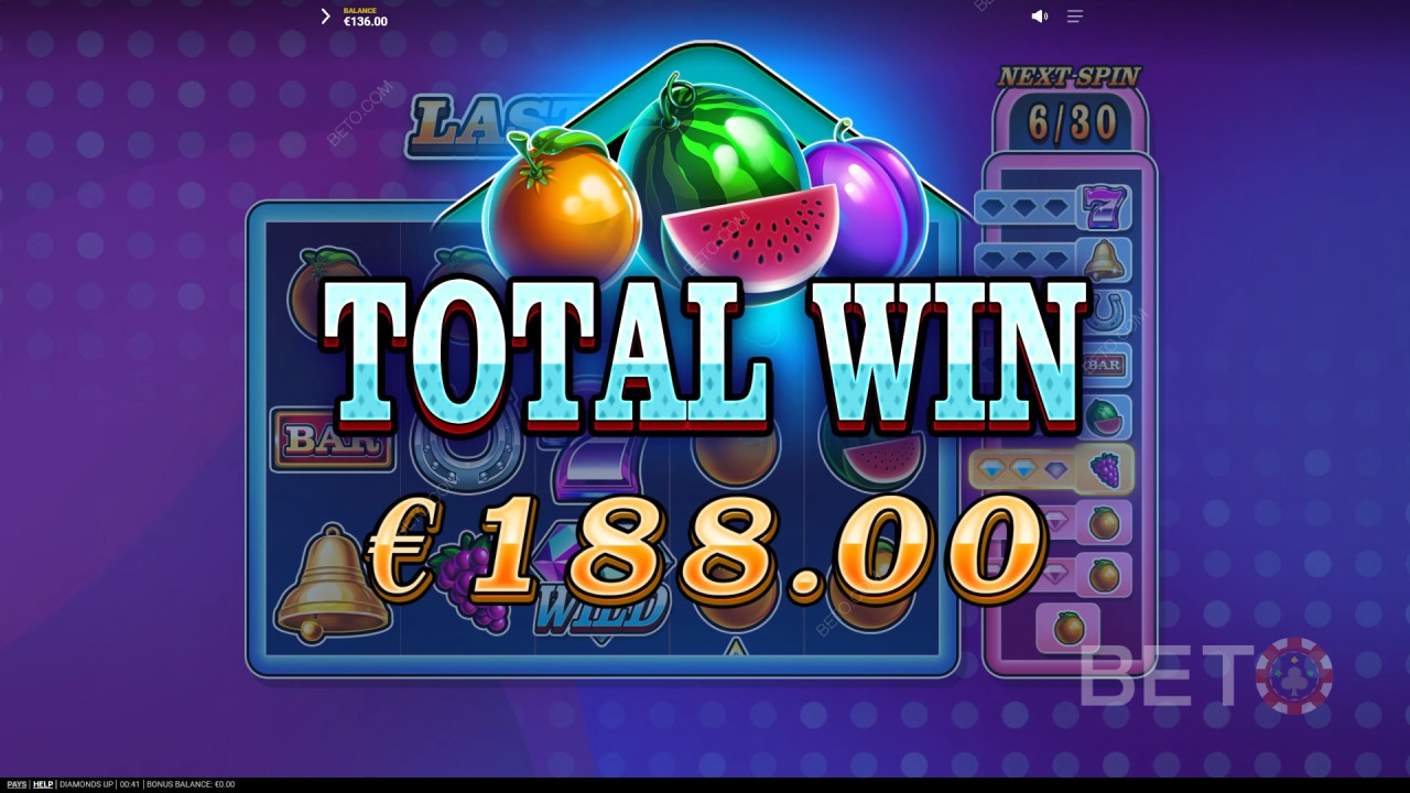 Gewinnen Sie das 20.000-fache Ihres Einsatzes im Diamonds Up Video Slot!