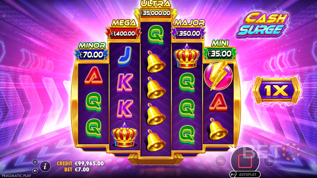 Gewinnen Sie das 5.000-fache Ihres Einsatzes beim Cash Surge Slot!