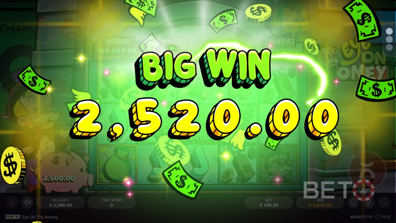 Gewinnen Sie das 2.500-fache Ihres Einsatzes beim Eye on the Money Slot Online!