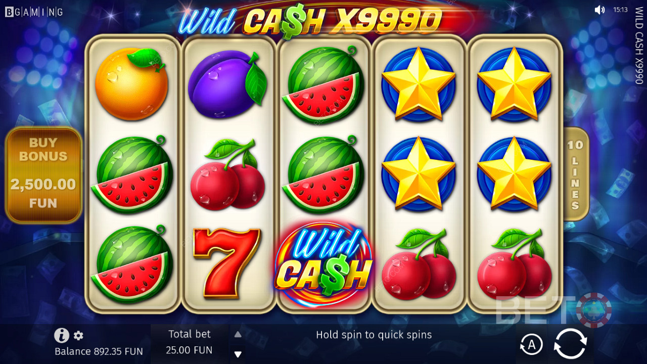 Wild Cash x9990 Slot wird Sie an klassische Slots erinnern