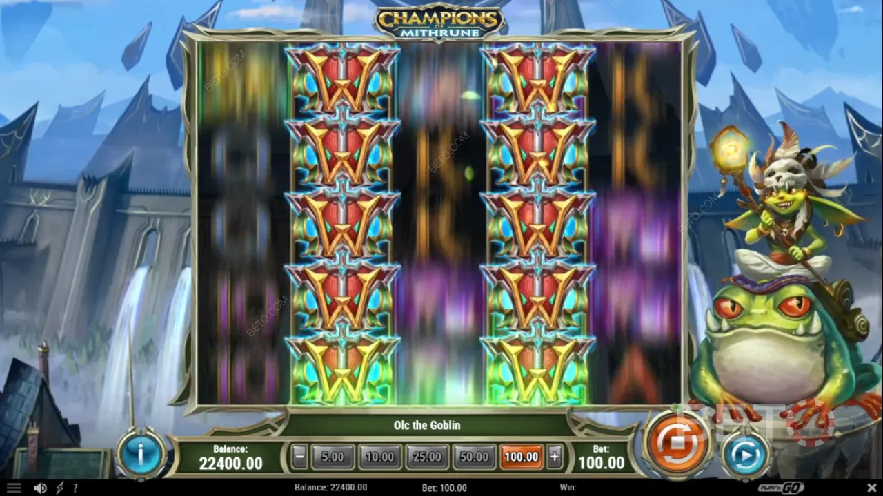 Spielverlauf des Spielautomaten Champions of Mithrune