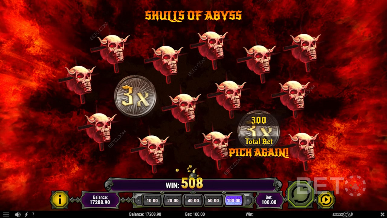 Sammeln Sie im Modus "Skulls of Abyss" Schädel, um Echtgeldpreise und bis zu x20 Multiplikatoren zu gewinnen.