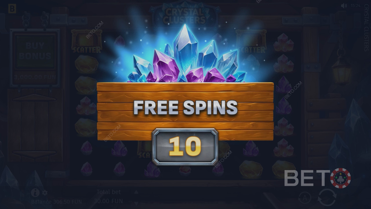 So spielt man „Crystal Clusters“ von BGaming