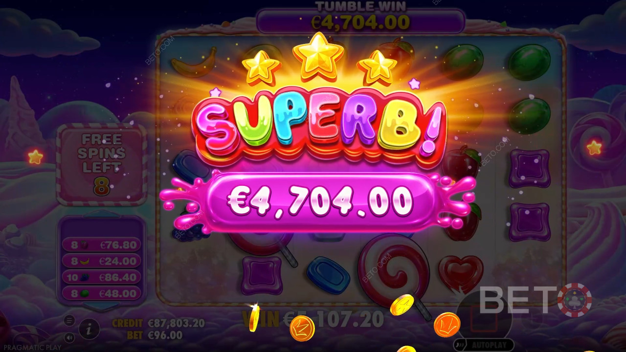 Sweet Bonanza 2500 Bewertung von BETO Slots
