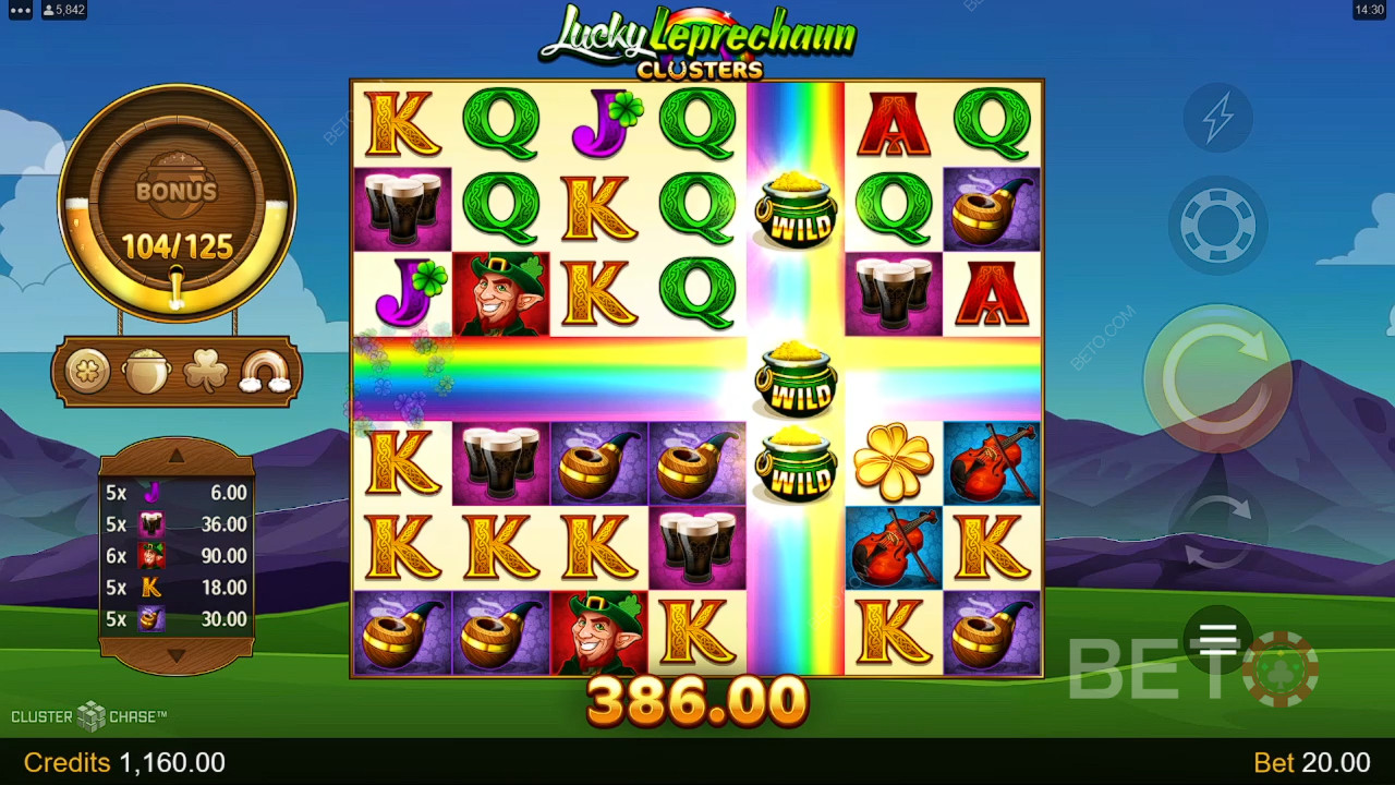 Bonusfunktionen in Lucky Leprechaun Clusters erklärt von Microgaming