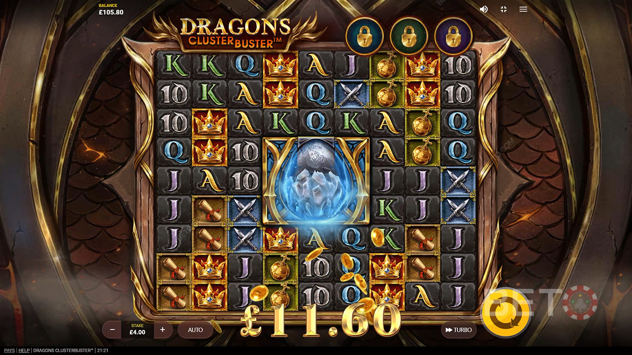 Bonusfunktionen erklärt in Dragons Clusterbuster von Red Tiger