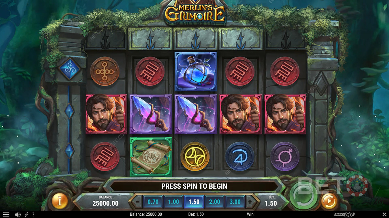 Merlins Grimoire Überprüfung durch BETO Slots