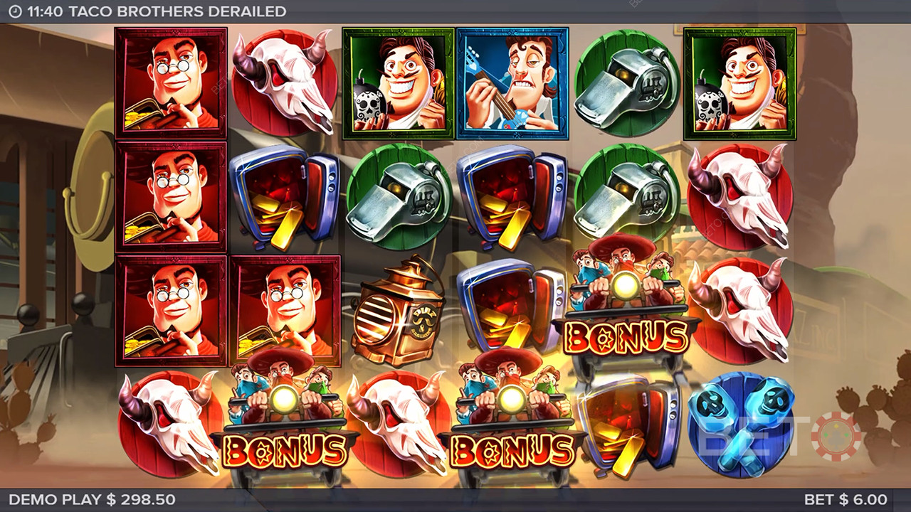 Taco Brothers Entgleist Überprüfung durch BETO Slots