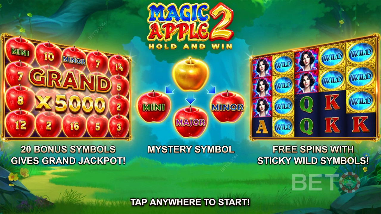 Erklärte Bonusfunktionen in Magic Apple 2 von Booongo