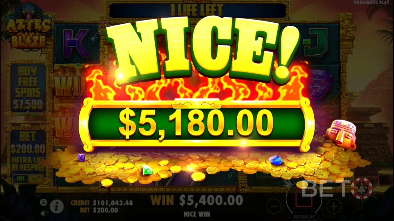 Gewinnen Sie das 2.000-fache Ihres Einsatzes im Aztec Blaze Online Slot!