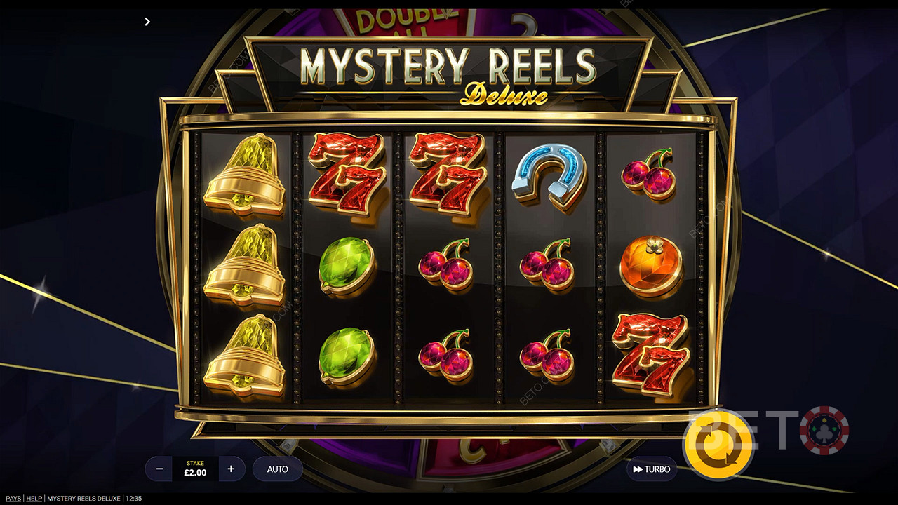 Genießen Sie mit dem Spielautomaten Mystery Reels Deluxe ein klassisches Thema mit großem Potenzial