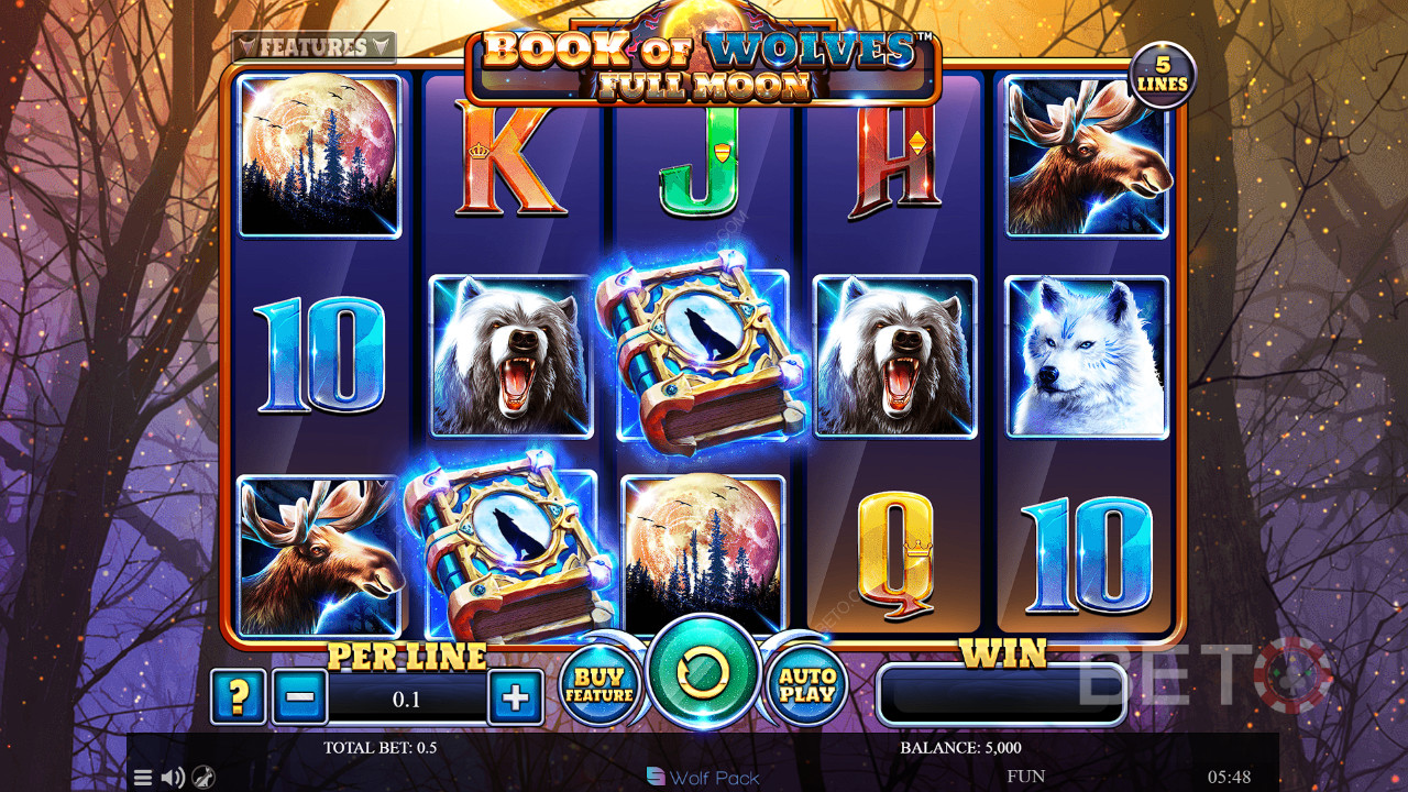 Buch der Wölfe - Vollmond Überprüfung durch BETO Slots