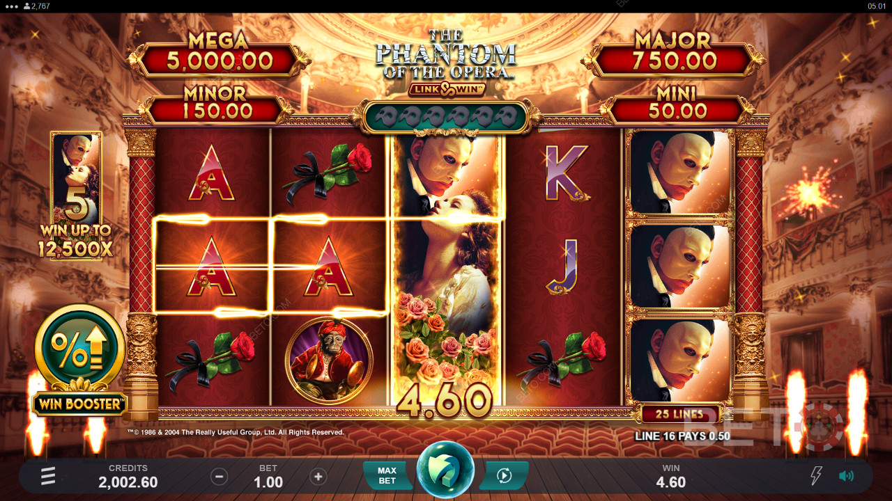 Das Phantom der Oper Link und Win Überprüfung durch BETO Slots