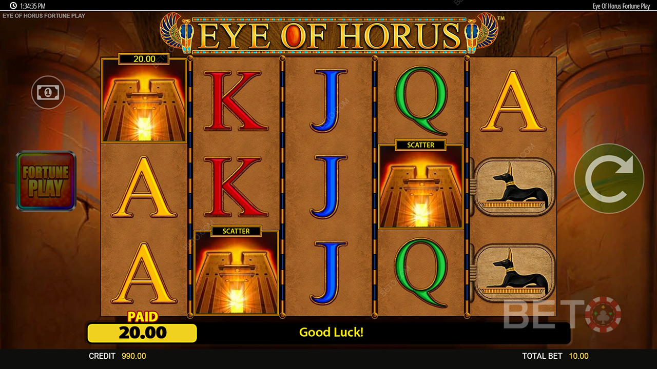 Fazit für Eye of Horus Fortune Play Online Slot