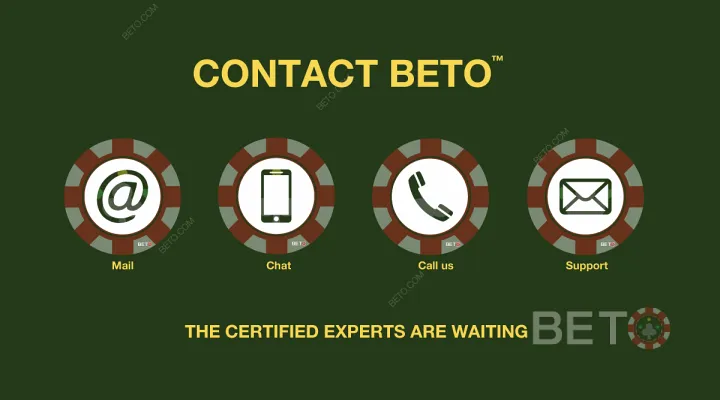 Kontaktieren Sie BETO - Die Glücksspiel-Experten warten!