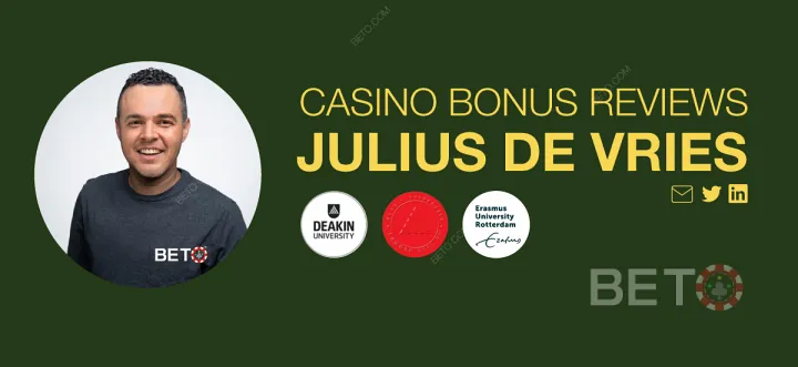 Kritiker der Casino-Boni und Bedingungen Julius de Vries.
