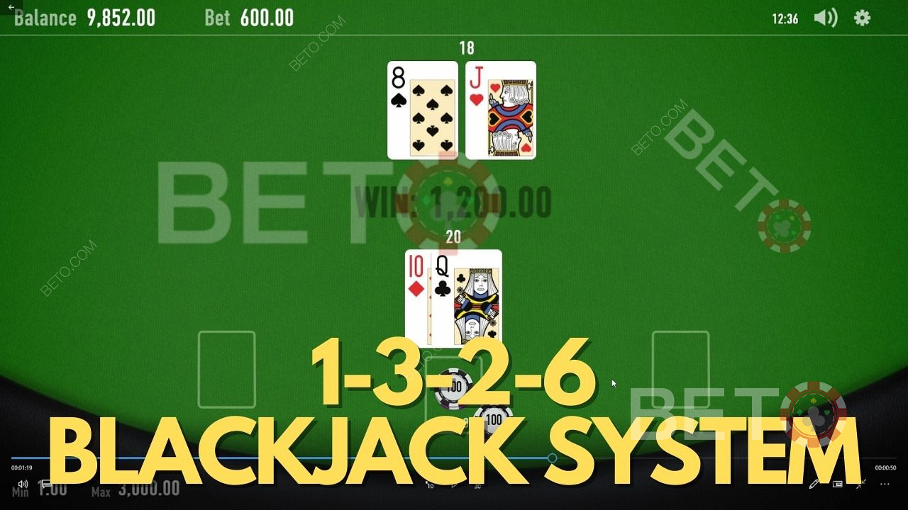1 3 2 6 Blackjack-Wettsystem - Wie man die Strategie verwendet