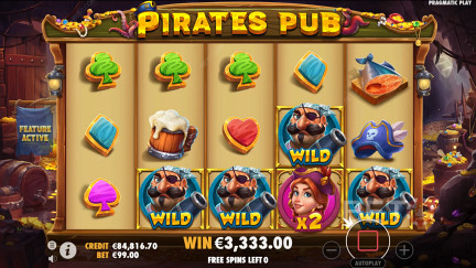Pirates Pub-Spielautomat - Freispiel und Bewertungen (2024) 