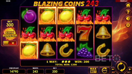 Blazing Coins 243-Spielautomat - Freispiel und Bewertungen (2025) 