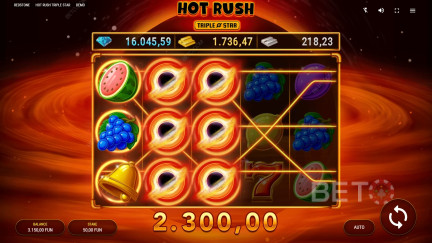 Hot Rush Triple Star-Spielautomat - Freispiel und Bewertungen (2025) 