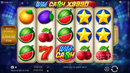 Wild Cash x9990-Spielautomat - Freispiel und Bewertungen (2023) 