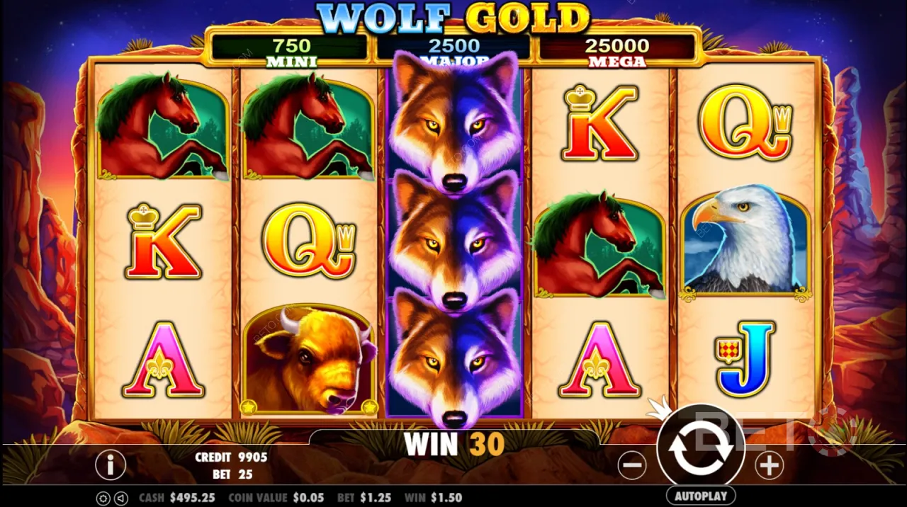 Beeindruckendes Gameplay in Wolf Gold