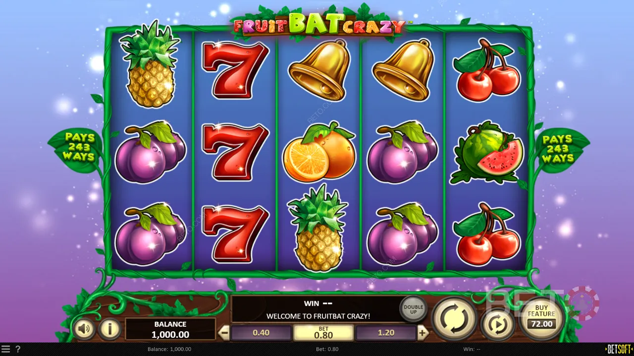 Gameplay-Beispiel von Fruit Bat Crazy